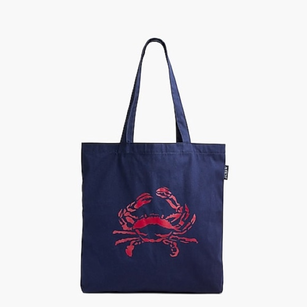 J. Crew CRAB Reusable Everyday Tote Bag - Picture 1 of 3
